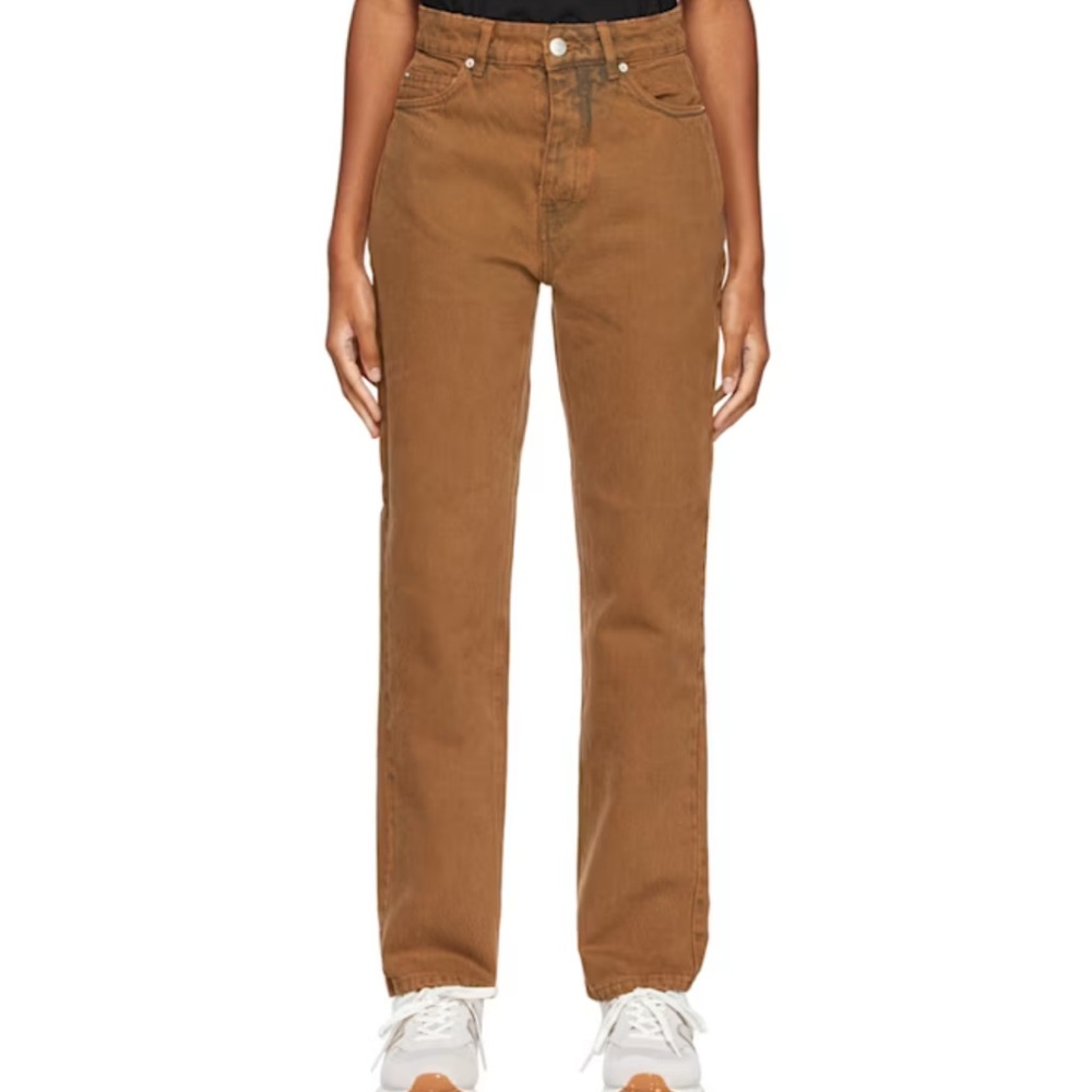 NWT Won Hundred OverDyed Pearl Brown Toffee High Waisted Denim Jeans